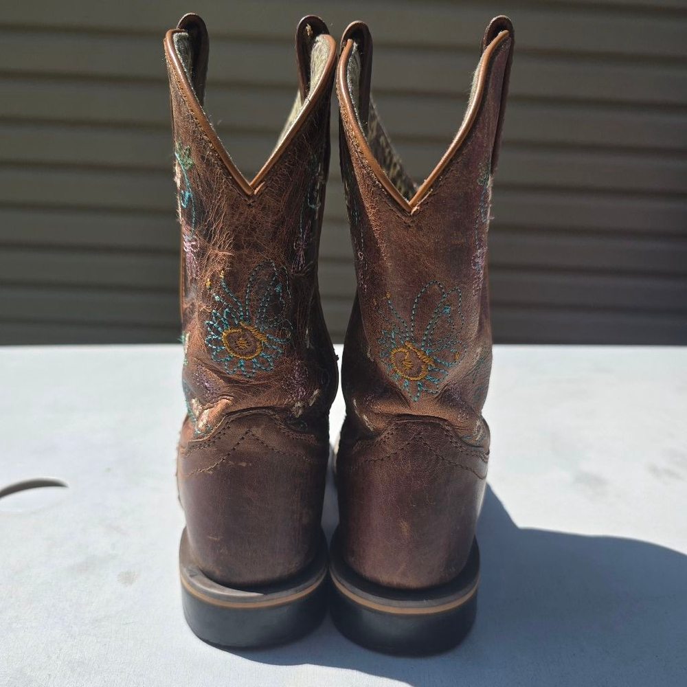 Smoky Mountain Embroidered Boots Girls Size 3 - Picture 3 of 6